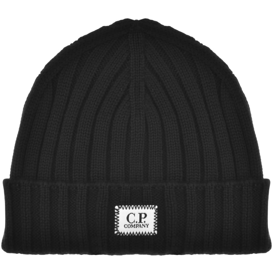CP Company Merino Wool Beanie Hat Black Mainline Menswear United States